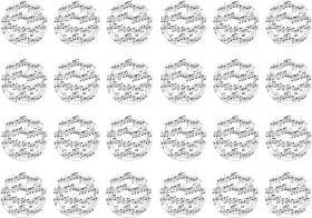 Beistle S58013az3 Musical Note Plates 24 Piece 9 Inch Notes - Pack
