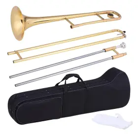 Btuty 738764891236 Trumpet Alto Trombone Brass Bb Tone B Flat Woodwind Instrument With Cupronick