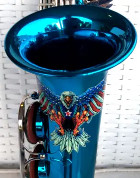HS17070341 CECILIO Mendini Patriotic Sky Alto Sax Riginal