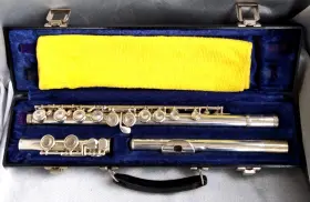 Emerson D71858 Eld Closed-hole Silver Flute With C-foot And Case - Good Condition