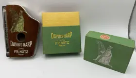 Fr. Hotz C1920s-30s Antique David S Harp Harmonica With Box Very Nice Fr. Hotz C1920s-30s Antique David S Harp Harmonica With Box Very Nice