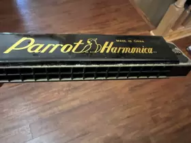 105-40 HOHNER Prewar Auto Valve Harp Harmonica Key Parrot #3