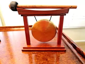 WYG04 HOHNER Mini Desktop Musical Wood Gong Striker Sound