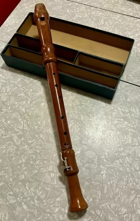 1822-DH JOHANNES ADLER Recorder Tenor Pearwood Fingering Box #2