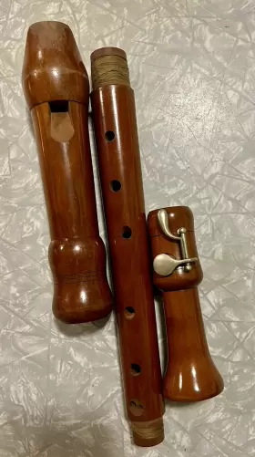 1822-DH JOHANNES ADLER Recorder Tenor Pearwood Fingering Box #3