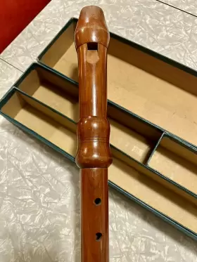 1822-DH JOHANNES ADLER Recorder Tenor Pearwood Fingering Box
