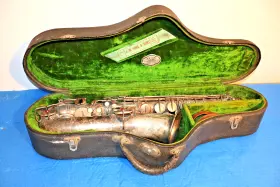 Jw York & Sons 53172 Vintage And Saxophone # Silver Plated Without Riginal Case -untested