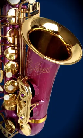 L.a. Sax 3121833 1989 L.a.sax Metallic Lavender/gold Keys Alto With Case And Rico B5 Mpc.- Awesome