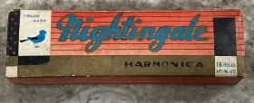 Nightingale 1673 Harmonica In Original Box #1673 Extra Full Tone Made France
