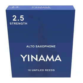 Yinama 659516021261 Alto Saxophone Reeds For Sax Strength 2.5 Box Of 10