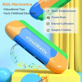 768484577301 ZKOOER Harmonica Key Hole Blues Mouth Organ Kids #2