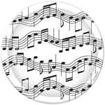 Musical Notes Plates Of Size 7" For Halloween - Beistle. Fixed Price $16.78.