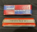 Vintage 1940's Hohner Echo Elite Harmonica Key Of A & D Art Deco W/original Box. Fixed Price $59.95.