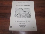 Hargail Recorder Ensembles Gluck-andante By Paul Ashford Music For Recorders. Fixed Price $6.00.