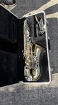 Buescher Aristocrat Alto Saxophone Brass Gold Eb Lacquered W/ Case & Neck. Fixed Price $175.00.