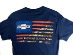 Chevrolet American Classic Usa Flag T-shirt Mens Medium Blue Short Sleeve Camo. Fixed Price $8.99.