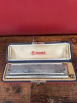 Hohner 64 Chromonica Harmonica Key C 7 Model With Original Case. Fixed Price $55.00.