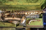 Alto Sax Buescher 1924 Tru-tone. Gold Satin Finish & 2 Mouthpieces. Vintage!. Fixed Price $1500.00.