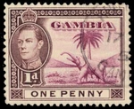 Gambia 133 (sg151) - King George Vi "badge Of The Colony" (pb99365). Fixed Price $1.00.