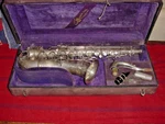 Vintage Silver Plate C Melody G Conn Ltd Elkhart Indiana 1917. Fixed Price $895.00.