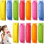 12 Pcs Kids Plastic Harmonica Bulk 10 Holes Toy Translucent Harmoni.... Fixed Price $37.57.