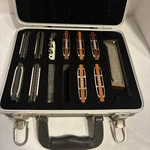 10 Hohner Harmonicas Marine Band & Blues Harps Special Case Made In Germany. Fixed Price $200.00.