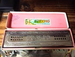 Vtg. M Hohner The Echo Harp 8" Jumbo Harmonica Bell Metal Reeds Germany In Box!. Fixed Price $55.00.