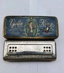Antique Violin King Harmonica F.a. Bohm Made In Germany With Tin Case Works. Fixed Price $79.99.