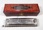Vintage Super Chromonica M. Hohner No. 270..12 Key Hole With Case..germany. Fixed Price $33.00.