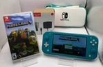 Switch Lite Turquoise Works Great - Scratched Screen + Case Minecraft Bundle. Fixed Price $129.99.