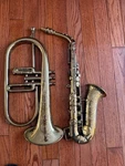 Pair Vtg 1978 Syroco Musical Instruments Wall Hanging Sax Horn Brass Gold #7562. Fixed Price $19.12.