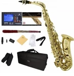 Mendini By Cecilio Eb Alto E Flat Key Saxophone, Case, Tuner, Mouthpiece - Gold. Fixed Price $260.00.