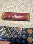 Vintage Star Uc 519 Tin Lithograph Litho Wood Harmonica. Fixed Price $10.00.