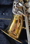 Accent Alto Saxophone Brass Lacquered Gold/silver Finish W/ Case. Made In Usa. Fixed Price $350.00.