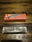 Vntg M Hohner's Old Standby Harmonica No 34b Germany Key Of C, W/ Original Box. Fixed Price $25.00.
