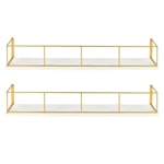 24" X 4" 2pc Decorative Wall Shelf Set White/gold - Uniek. Fixed Price $39.99.