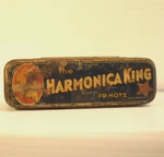 Harmonica King Fr Hotz Germany Antique Emtpy Metal Tin Circa 1880s To 1905 Music. Fixed Price $37.00.