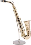 Realistic 6.5" Gold Saxophone Miniature Musical Instrument Figurine, By Broadway. Fixed Price $31.99.