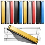 10 Pcs Harmonica Set Titanium Color With Case Cleaning Cloth Diaton.... Fixed Price $45.09.