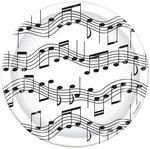 Musical Notes Plates Of Size 9" For Halloween - Beistle. Fixed Price $17.74.