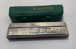Vintage M Hohner Echo No 2209 Key C Made In Germany Harmonica With Case. Fixed Price $12.50.