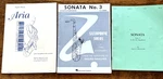 3 Alto Saxophone Music Books Aria, Sonata No. 3, Opus 19. Fixed Price $29.00.