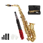 Ktaxon Alto Eb Saxophone Sax Gold Hand Engraved Bell Decoration. Fixed Price $189.99.
