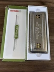 Antique Vintage Harmonica The Echo Harp M Hohner Germany Box Bell Metal Reeds C. Fixed Price $29.99.