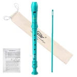 Kids Beginner Soprano Recorder With Cleaning Kit C Key Sky Blue 3-piece. Fixed Price $16.43.