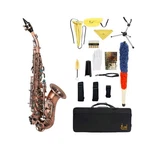 Curved Soprano Saxophone, B Flat Tuba Instrument, With Car.... Fixed Price $481.04.