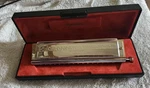 Hohner Chromonica 280 Chromatic Harmonica C Key Silver Gold High Polish Finish. Fixed Price $75.00.
