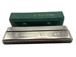 M. Hohner Echo Harmonica No. 2409 Key Of C Green Case Germany Vintage. Fixed Price $23.00.