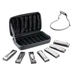Hohner Blues Band 7 Piece Harmonica Set With Holder. Fixed Price $59.99.