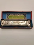 M.hohner's Auto Valve Harp Harmonica In Original Box Good Condition. Fixed Price $79.39.